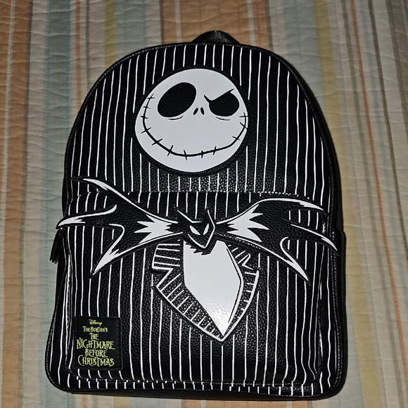 Disney Primark Black and White Jack Skellington NBC Backpack - Picture 1 of 14